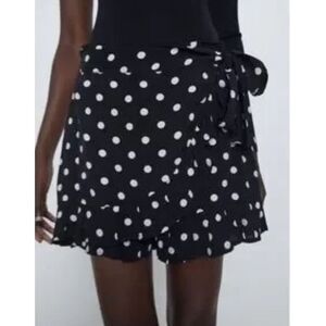 Zara Polka Dot Wrap Skort